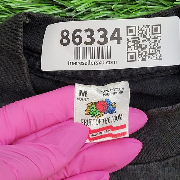 Vintage 1993 Marathon Shirt Womens Medium 19x23 Black Schwister - Picture 7 of 15